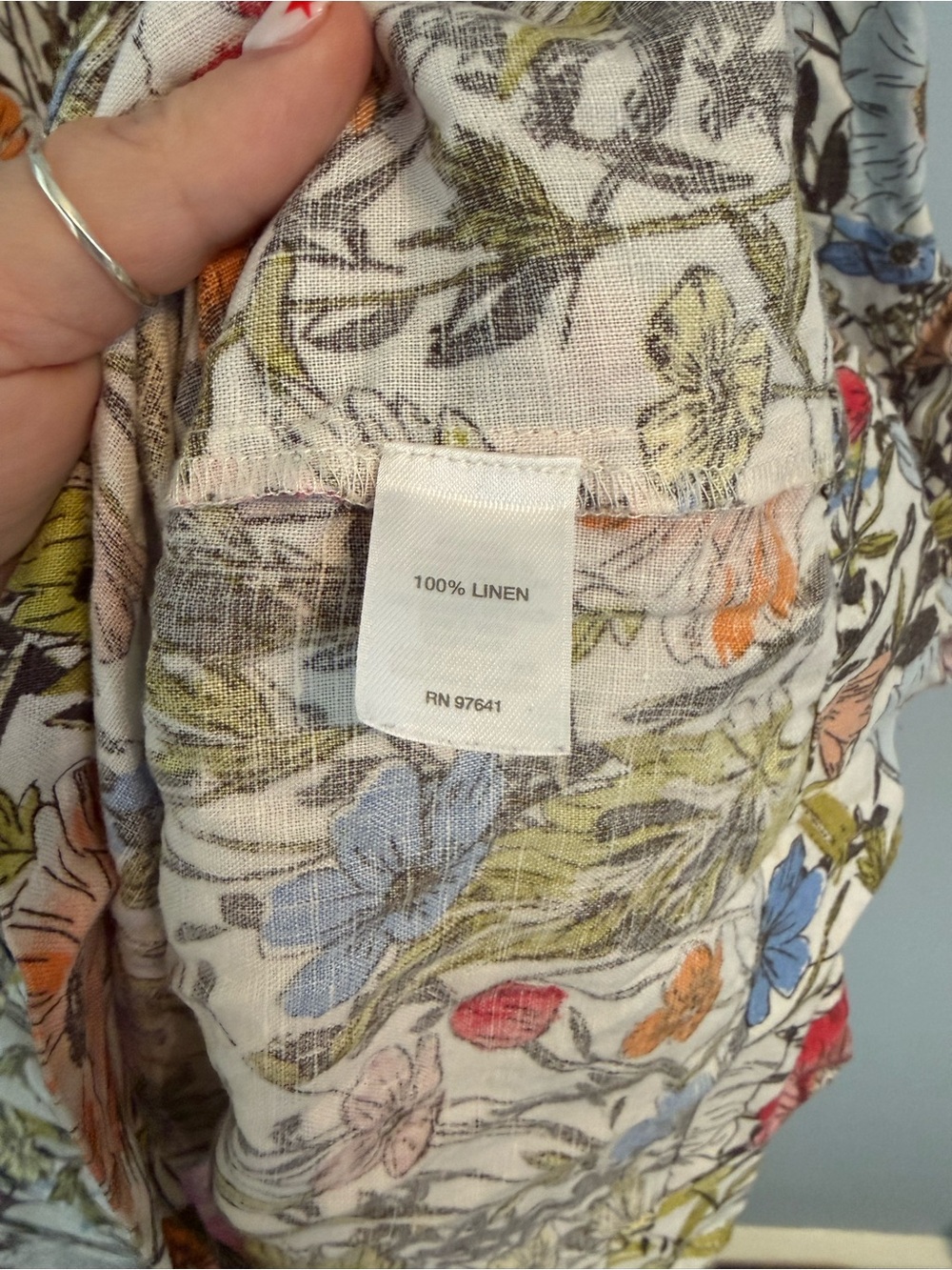 J.Jill Love Linen Floral Sleeveless 100% Linen Dress Pockets M - Picture 5 of 6